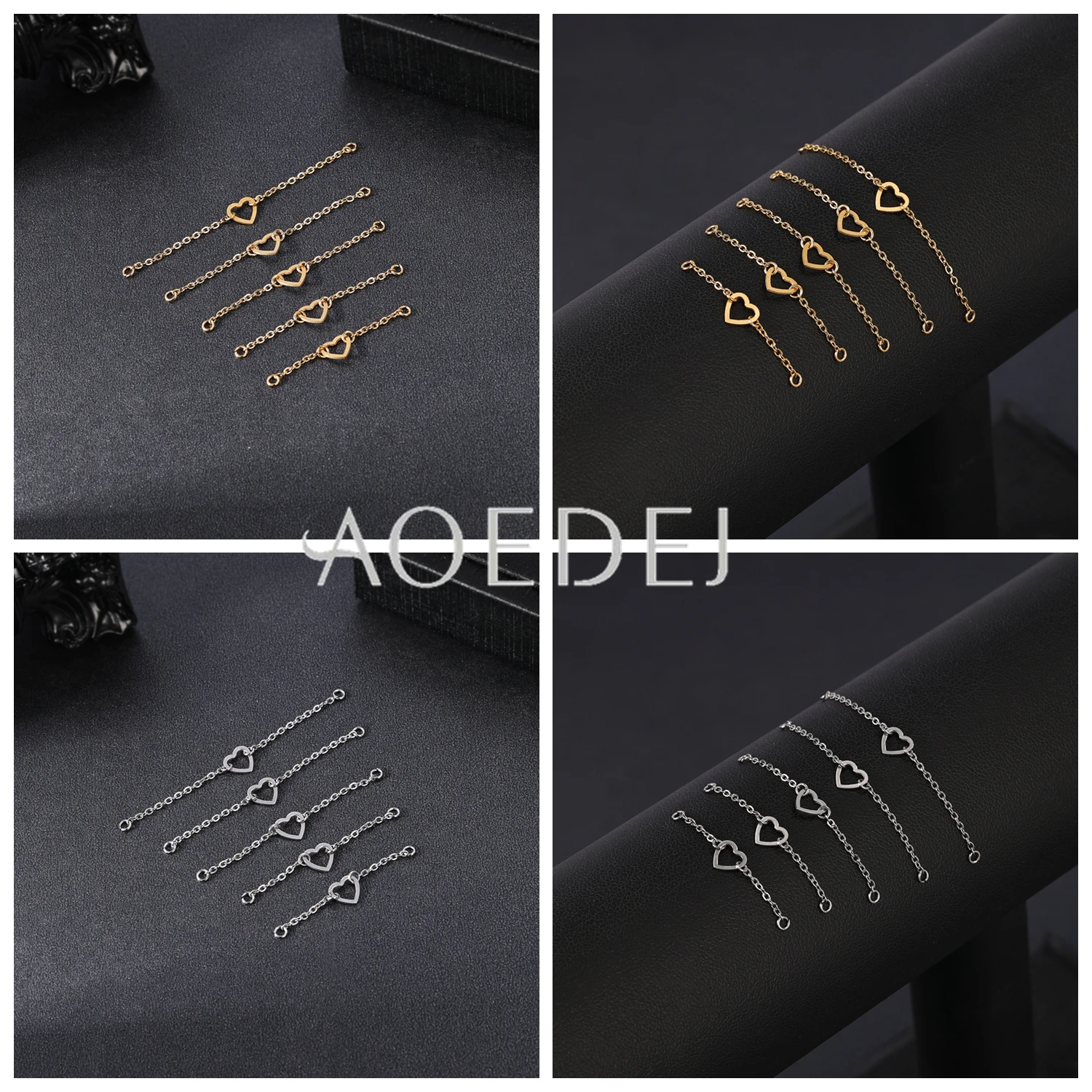 AOEDEJ 1 Stück Nasenkette aus Edelstahl, 32–50 mm, Brückenpiercing, scharfe kegelförmige Quaste, baumelnde Nasenloch-Piercings, Zubehör – Detail 8