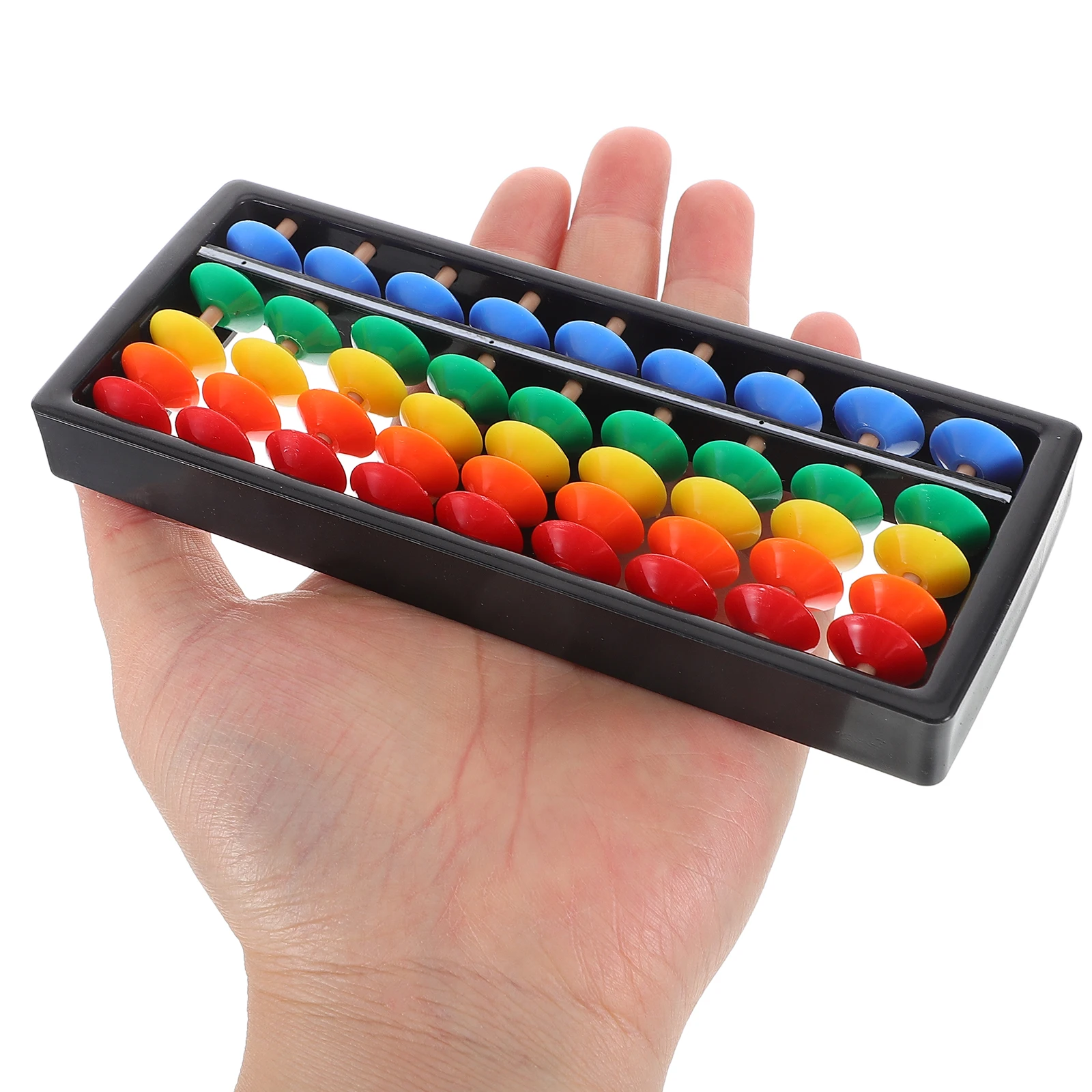 Kleurrijke telraam 9-rijige plastic kralen kinderen wiskunde leermiddel rekenkundige speelgoed student draagbare tellen educatief speelgoed wiskunde