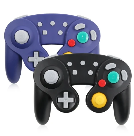 Game Console Controller Gc Game Console Controller Ngc Single Point Three-Point Controller Blue Black Gamecube Controller