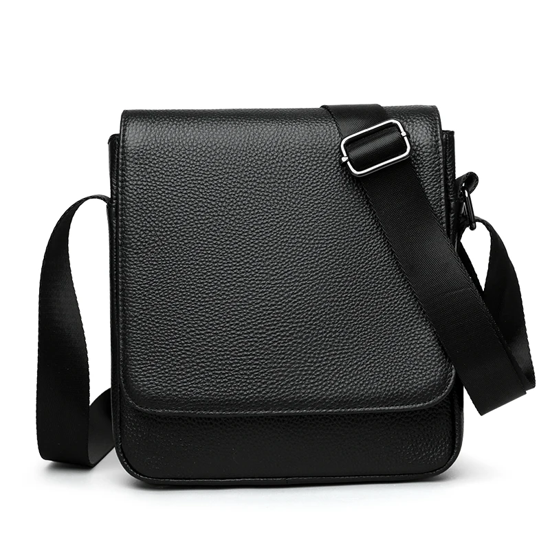 

Balidiya Мужская сумка из воловьей кожи с верхним слоем, сумка на одно плечо, откидная крышка, водонепроницаемая деловая повседневная маленькая сумка через плечо SAC