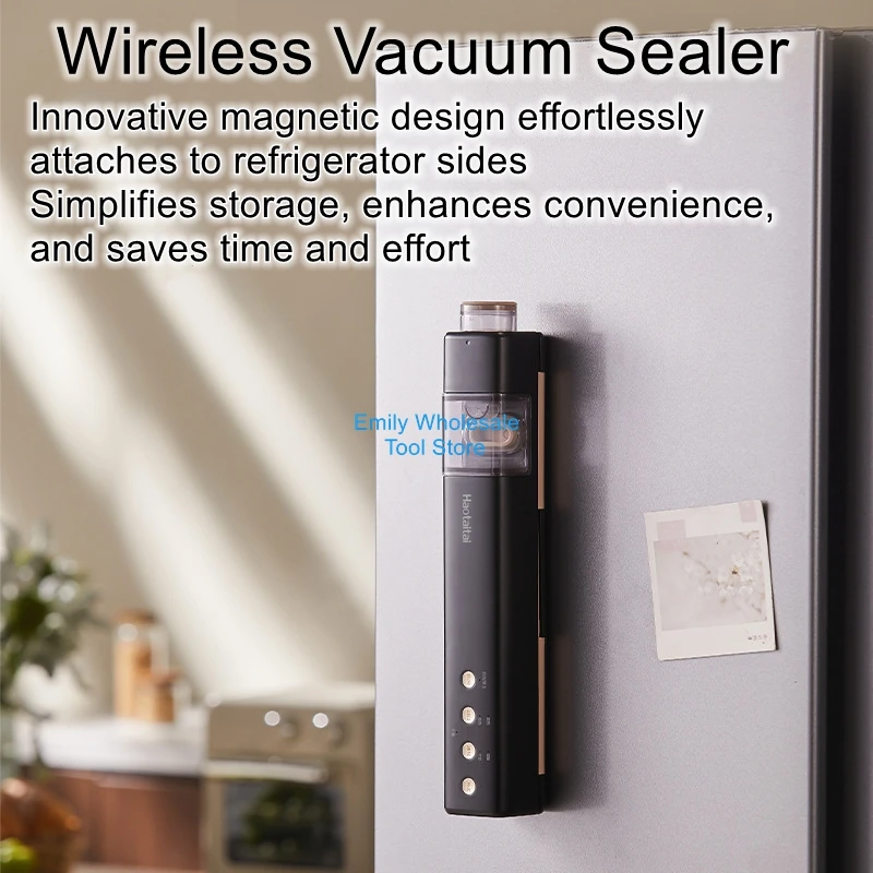 

Wireless Charging Portable Home Vacuum Sealer Food Preservation Vacuum Sealer for Dry and Wet Items