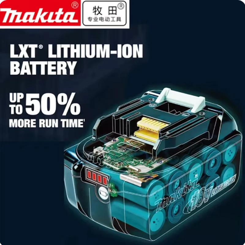 Original Makita 18V 5Ah/6Ah lithium battery, with safety guarantee, strong power, and long endurance, suitable for BL1830 BL1840