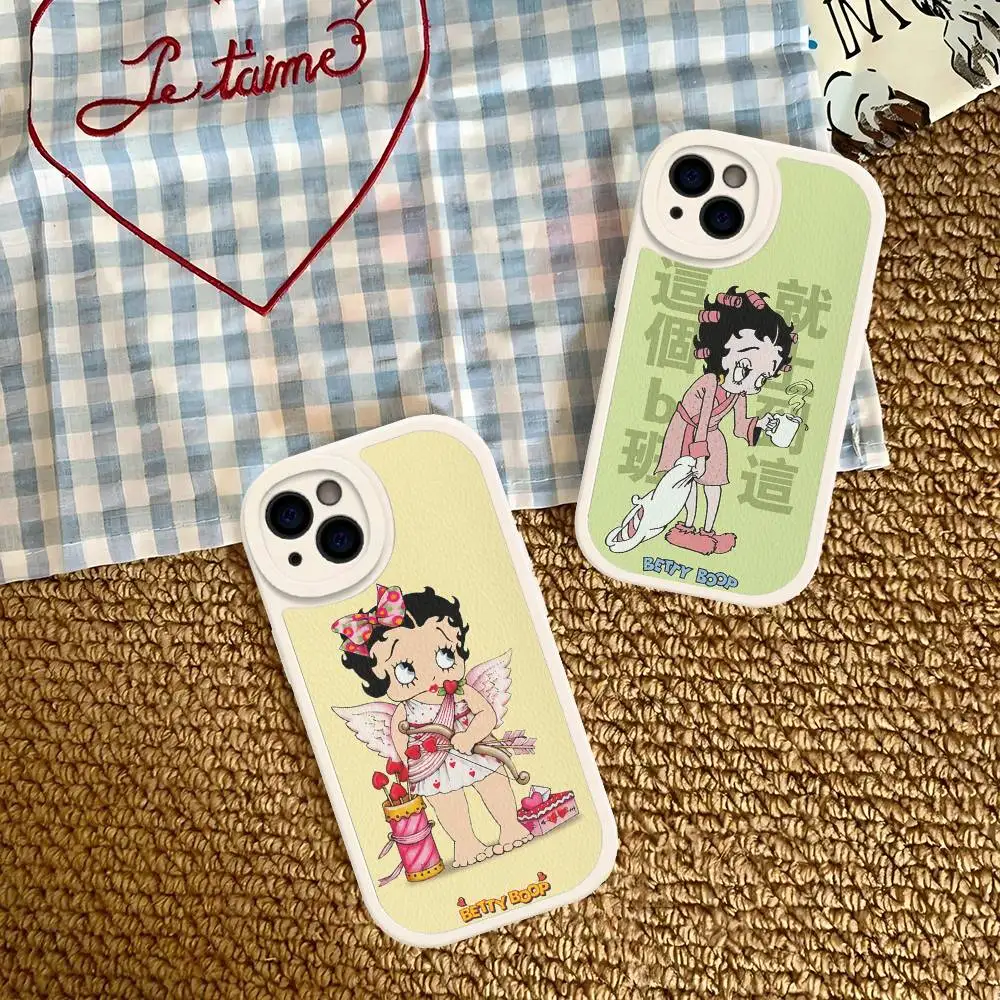 B-Betty-Cute-B-Boop Phone Case For IPhone 11 12 13 14 15 16 Pro Max Plus Leather Cover