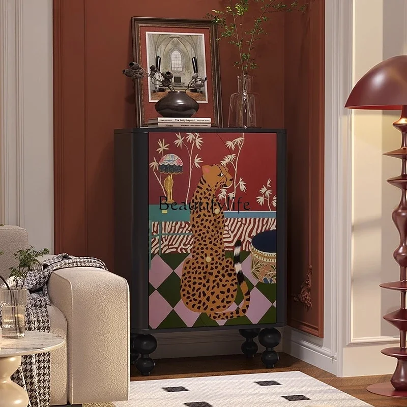 

ls 42Modern medieval style niche artist home living room decorative chest bedroom bedside cabinet