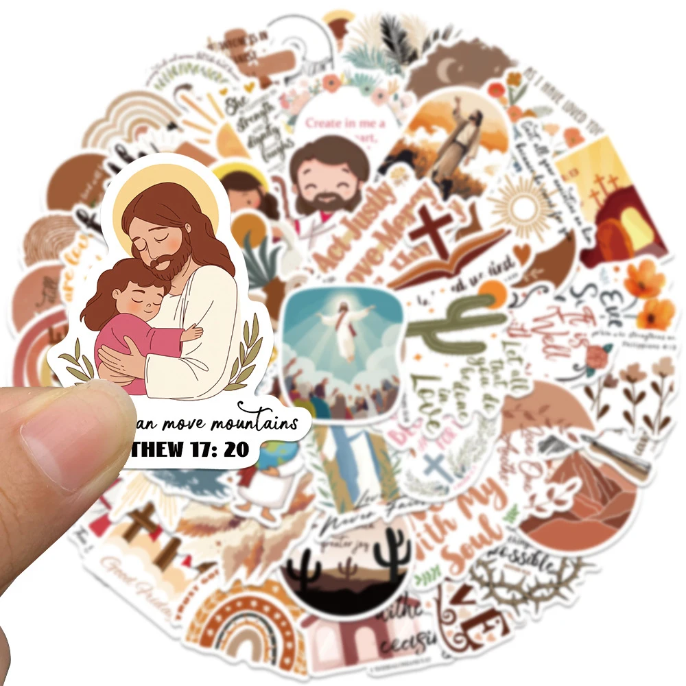 10/30/50pcs Jesus Phrase Christians Religion Bible Graffiti Stickers Decals Kids Toys Laptop Phone Suitcase Stationery Sticker