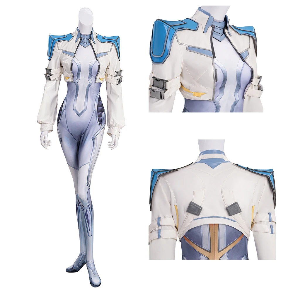

Superhero Female Dagger Cosplay Costume Halloween Birthday Party Cosplay Costume Fantasy Jacket Tight Jumpsuit