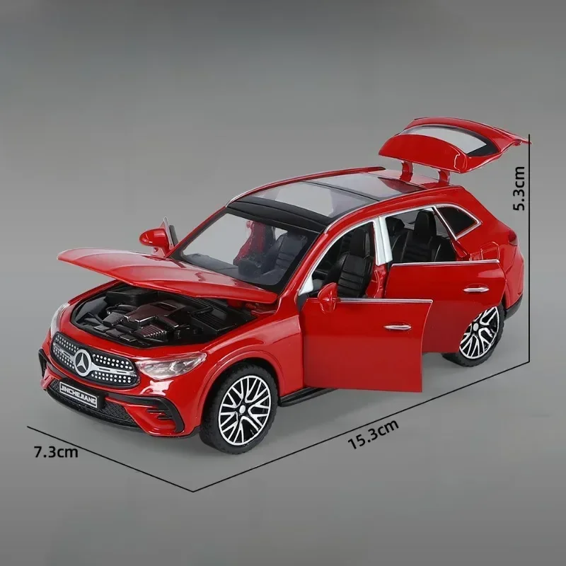 1:32 GLC 400E Model Auta z Odlewu Stopu Metalu, Zabawka, Metalowy Model Samochodu z Funkcją Pull Back, Dźwiękiem i Światłem, Zabawki Samochodowe dla Dzieci, Pojazd