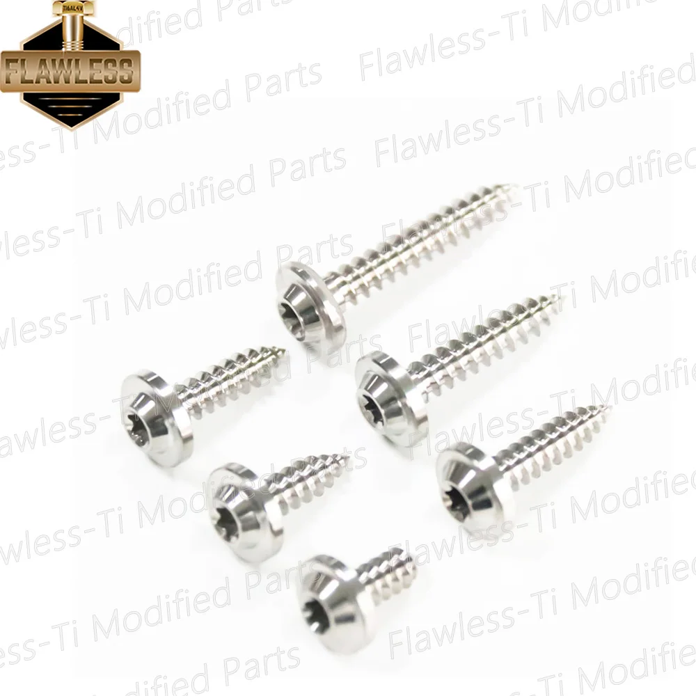 FLAWLESSTI M5×10-35 mm Gr5 Titanium Bolts Air Filter Bodycover Self-Tapping Screw For Yamaha Xmax 300 Tmax 560 Honda Wave 125