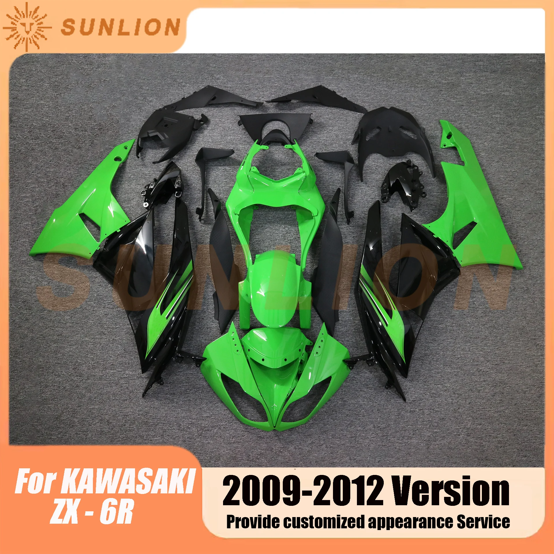 Body Full Fairing Kit For KAWASAKI NINJA ZX-6R 09-12 ZX6R ZX 6R 6 R 09 10 11 12 2009 2010 2011 2012 Fairing