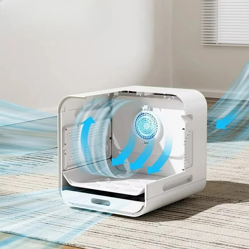 Professional 72L Pet Dryer Box for Cats & Dogs Quiet 40dB Drying Auto Temp & Humidity Control Made of Durable Plastic