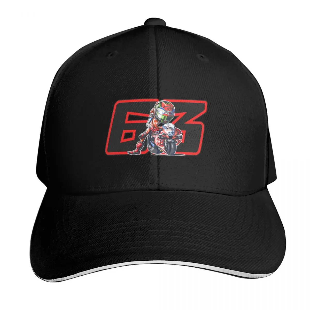 Francesco Bagnaia 63 Baseball Cap Beach Outing western Hat Visor Anime Women Beach Fashion Men's