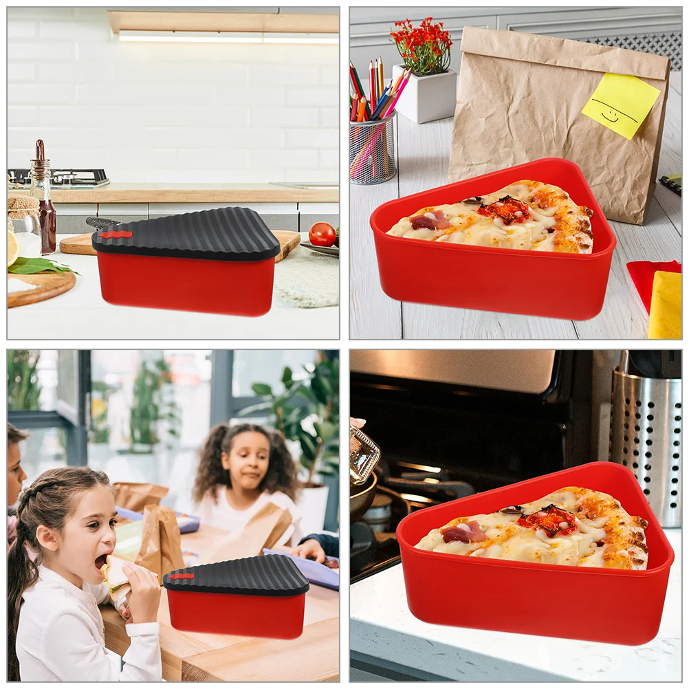 

Leftover Organizer Reusable Silicone Food Storage Containers Pizza Travel Crisper