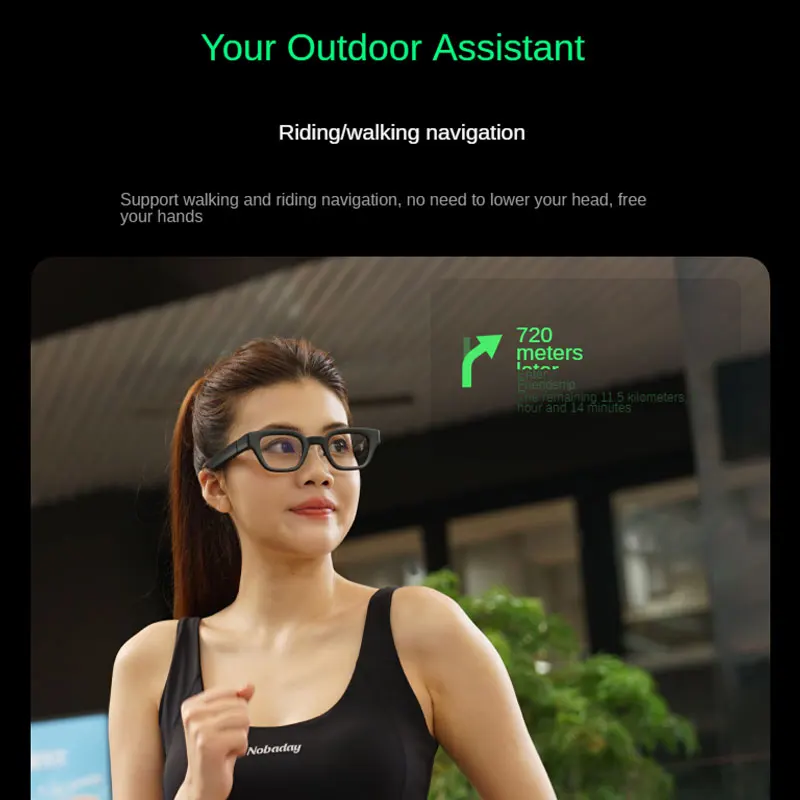 INMO GO Smart Glasses Real-time Translation Conversational AI Meeting Assistant Lightweight Portable AR Intelligent Glasses Gift