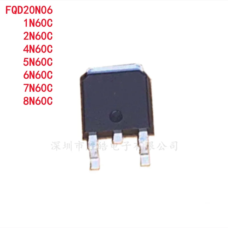 (10PCS)  NEW  FQD1N60C / FQD2N60C / FQD4N60C / FQD5N60C / FQD6N60C/  FQD7N60C / FQD8N60C / FQD20N60 TO-252  Integrated Circuit