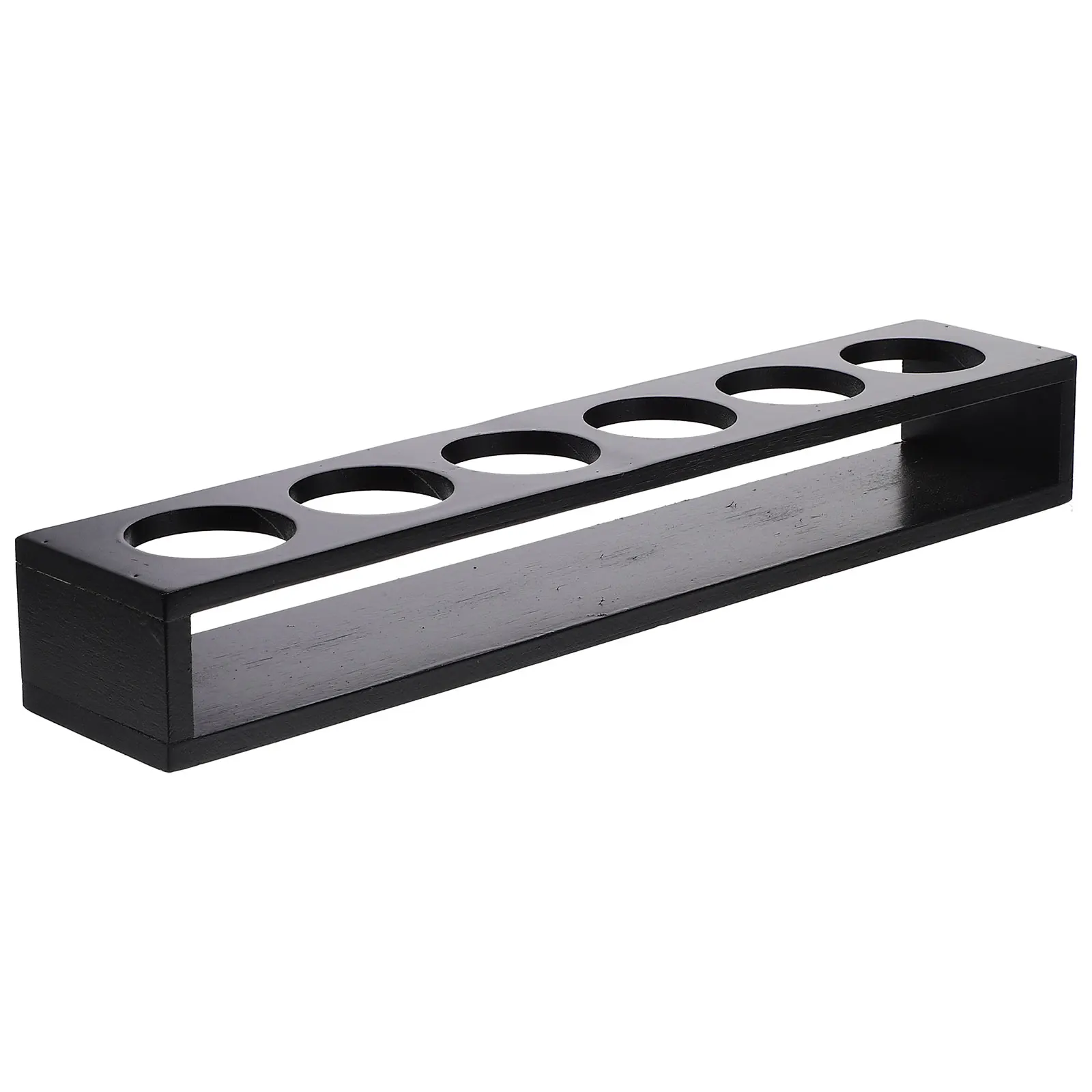 

Shot Glasses Holder Black Wood Stand for Storing Displaying Drying Shot Glasses Cup Tray Storage Organizer Home Bar Decor