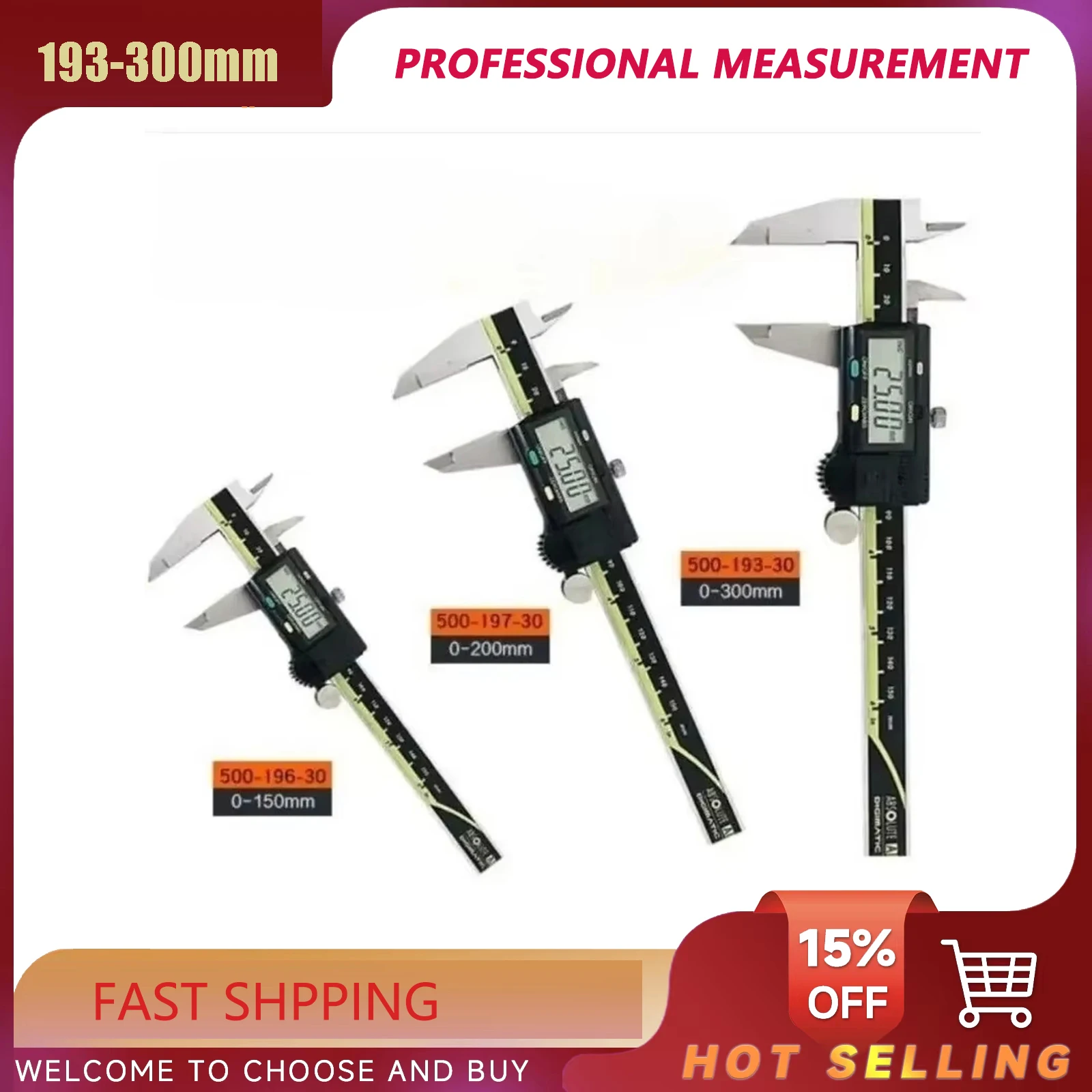 Digital Caliper 150Mm Stainless Steel - Calibre de précision modèle japonais d'origine