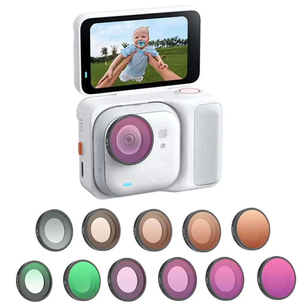 فلتر كاميرا مناسب لـ Instal360 Go Ultra Filter CPL/UV/ND8 16 32 64/PL 1/4 مجموعة عدسات مرنة ناعمة سوداء 11Style 2025 جديد