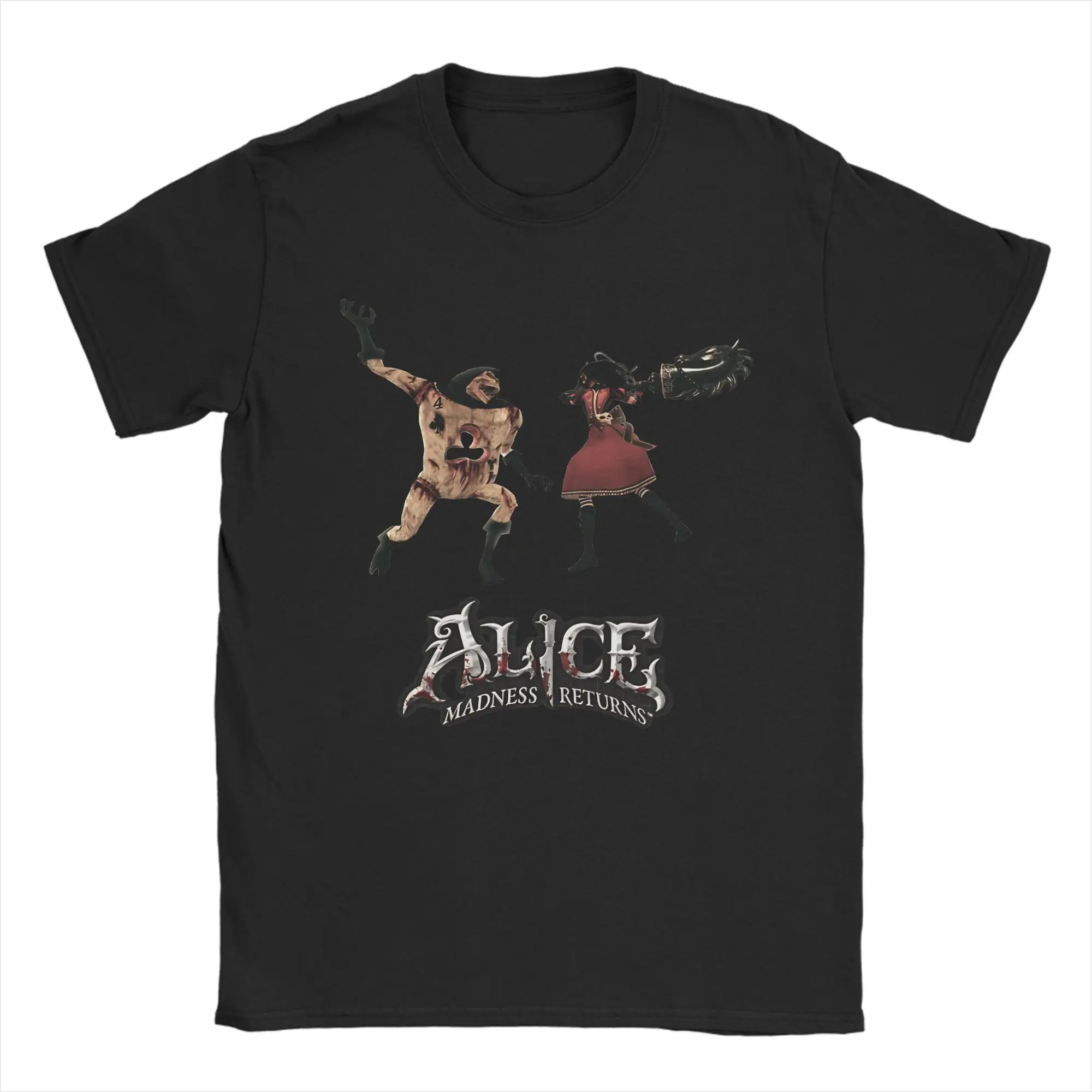Men A-Alice Madness Returns T-Shirts Game  Cotton Tees Summer Vintage Short-Sleeved T-Shirt O-Neck Trending Pattern Tshirt