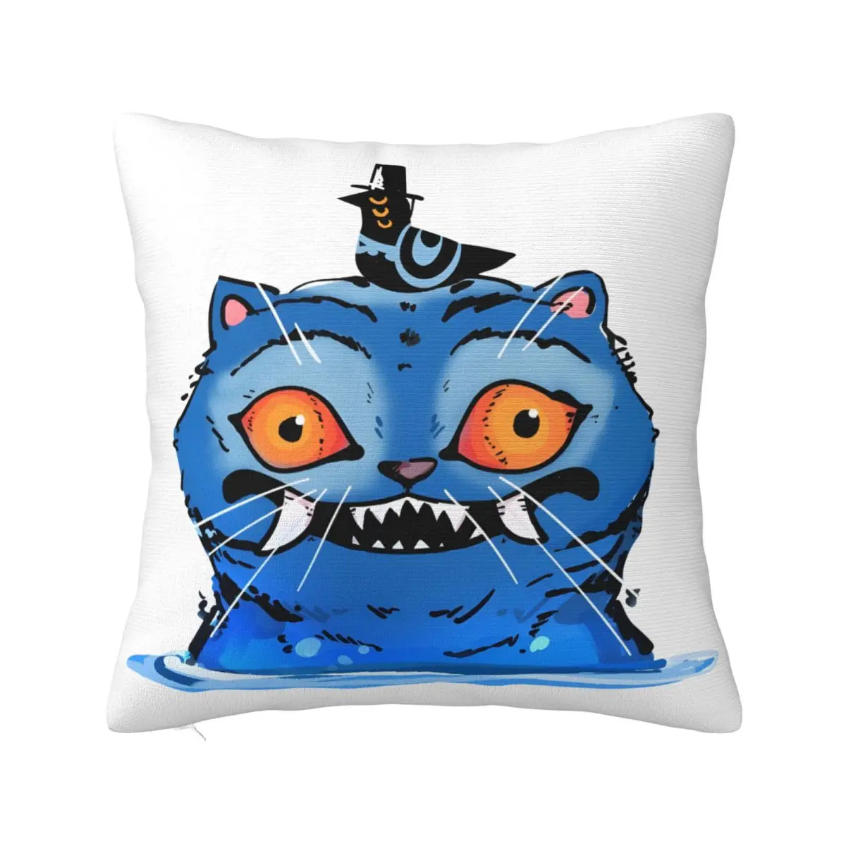 

KPop Demon Hunters Derpy Tiger Pillowcase Printing Polyester Cushion Cover Decoration Pillow Case Cover Bed Square 18''