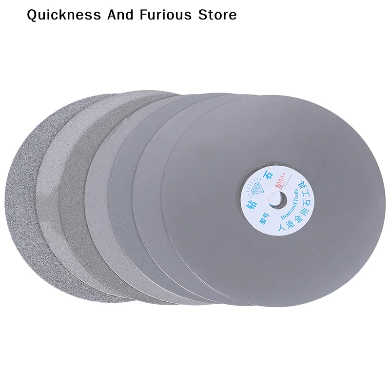 【T】1Pcs Diamond Coated Diamond Grinding Disc 6''/150mm 80-3000Grit Grinding Wheels Abrasive Disc Woodworking Tool