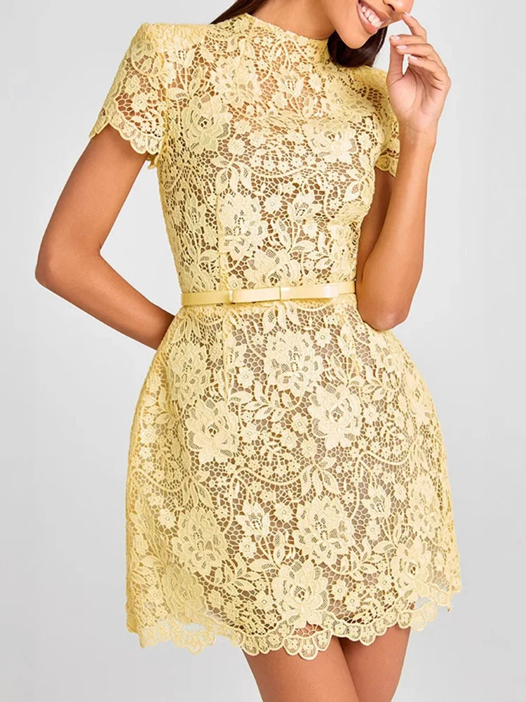

Femme Solid Patchwork Autumn Dresses Chic Women Office Slim Fit O Neck Dress Casual Long Sleeve Party Mini Dress 2024 Vestidos
