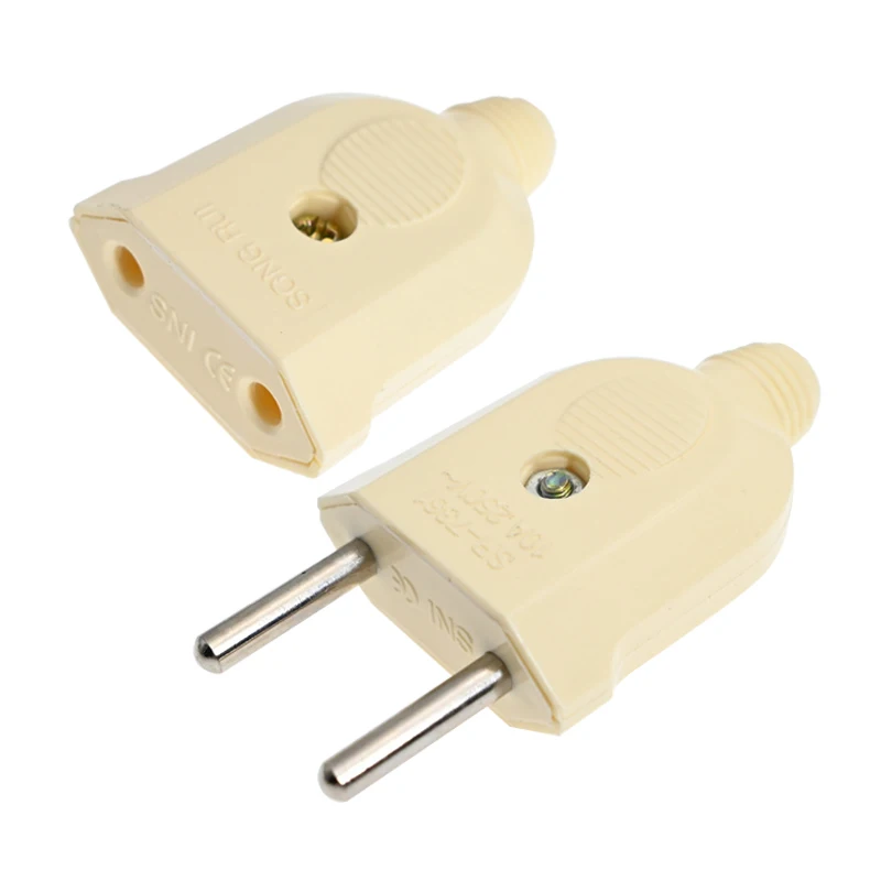 10A European standard European standard male and female butt plug connector CE wiring plug socket extension cord wire power plug
