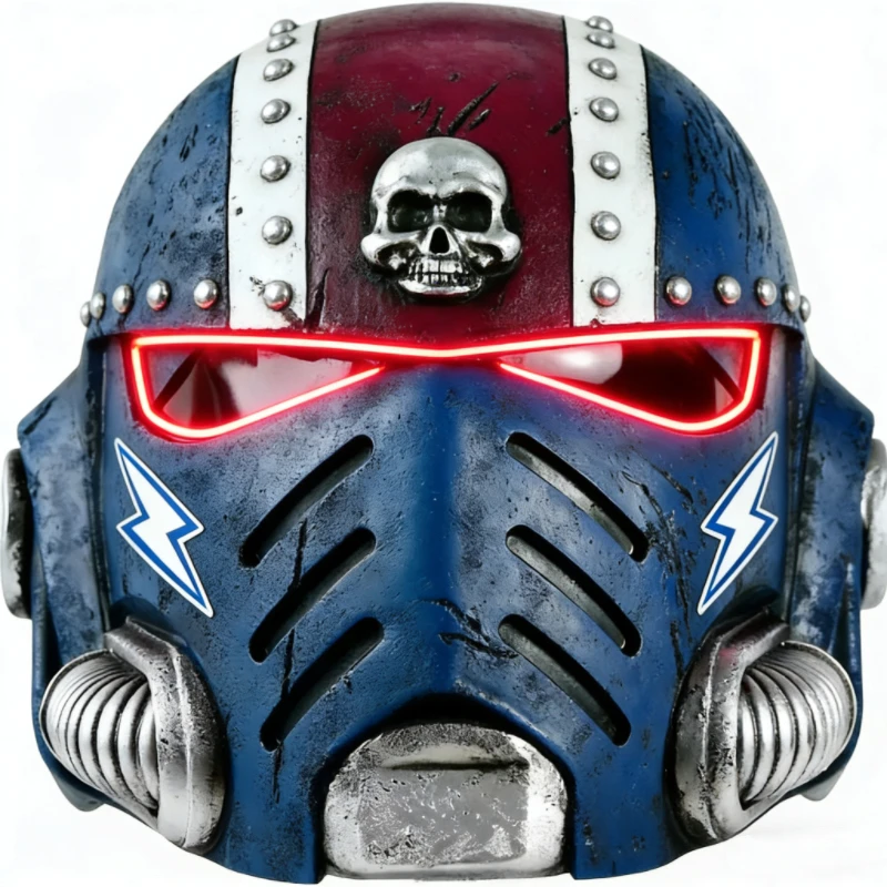 Space Marines 2 Demetrian.Titus Maskenhelm Vollkopf-Harzmasken Halloween-Kostüm-Requisite Maskerade-Party Cosplay-Zubehör