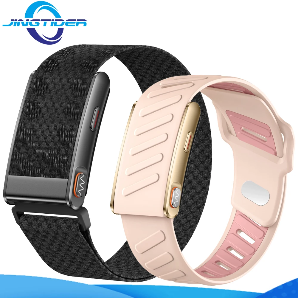 KR96 Pro Screen Free Sport Smart Band 3ATM Waterproof Dual Straps Fitness Heart Rate ECG Body Temperature Screenless Bracelet