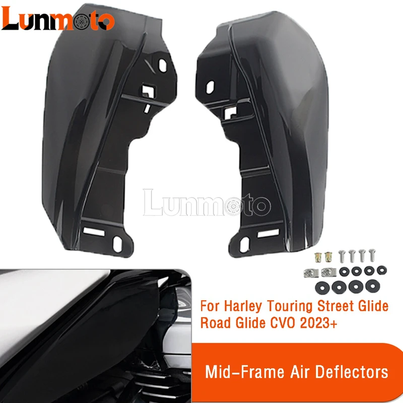 

Motorbike Frame Deflector Accessories Mid-Frame Air Deflector Wind Shield For Harley Touring Street Glide Road Glide CVO 2023+