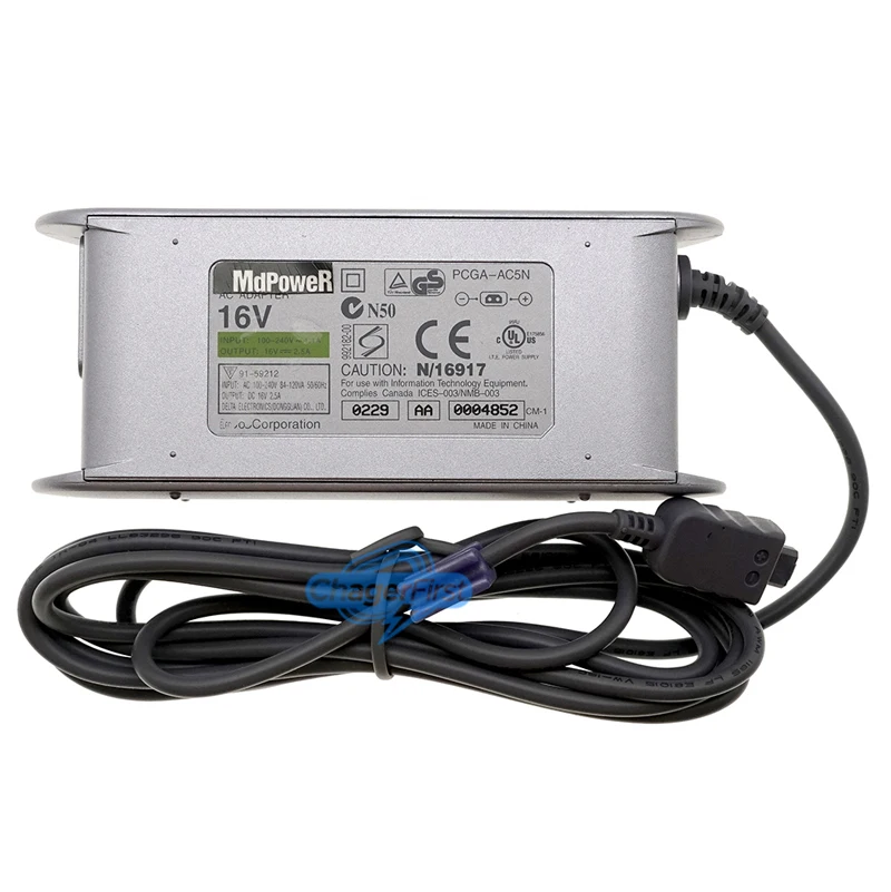PCGA-AC5N 16V 2.5A 40W AC Adapter for SONY VAIO PCG-N505AS N505A N505SR C1XE C1XF C2GPS 2-Pin Power Supply Charger