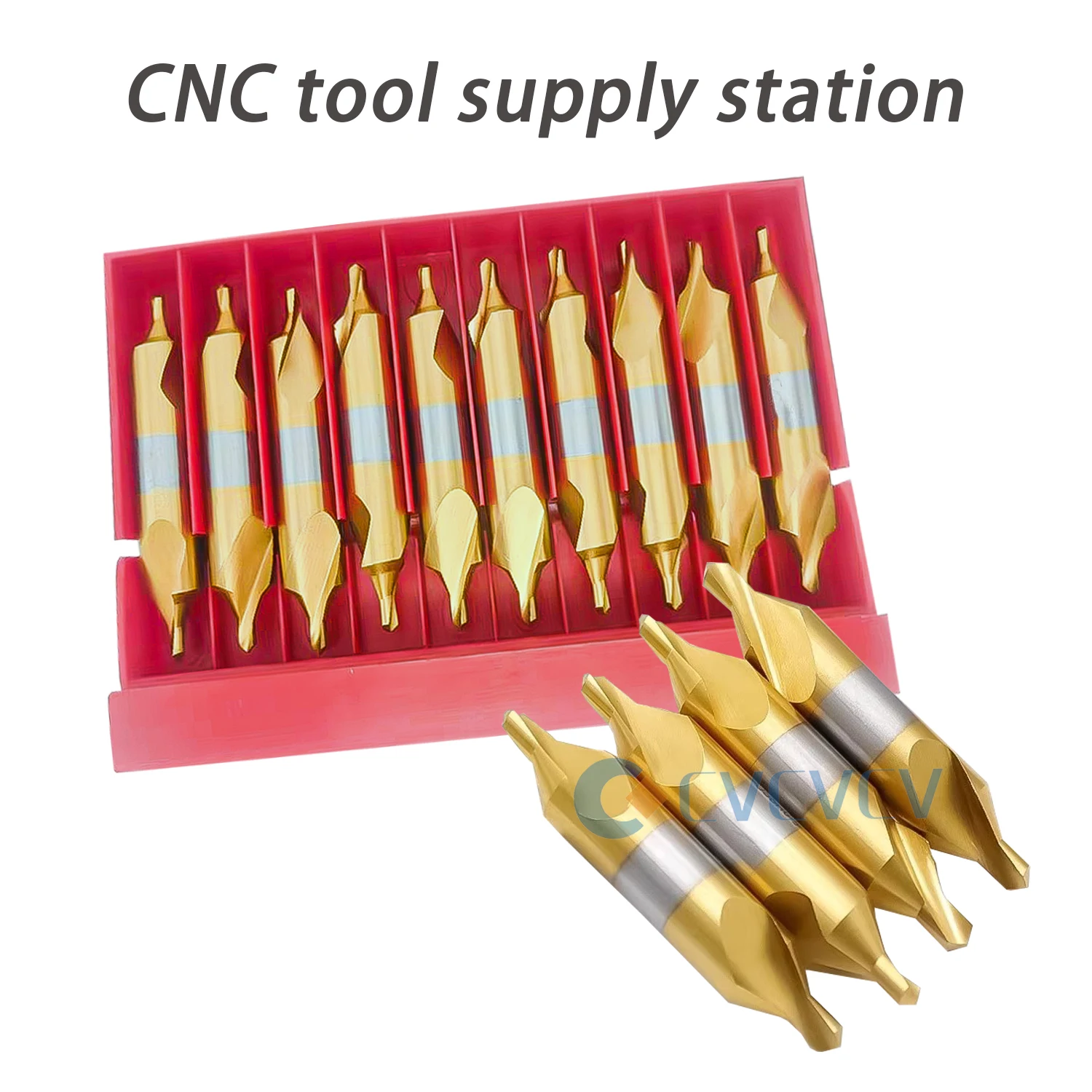 B-type 60 Degree Protective Cone Cobalt Containing M35 Stainless Steel Special Positioning Spiral Double Head Center Drill Bit