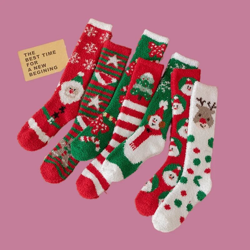 7/14 Pairs Fashion Cute Girl Stacked Socks High Quality Women's Socks Socks Autumn And Winter Style Internet Chirstmas Socks