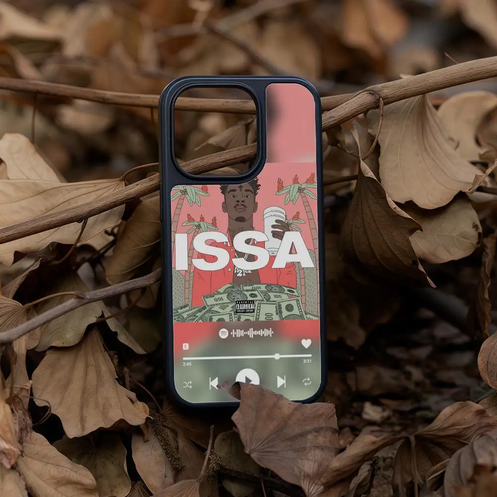 

21 S-Savage Phone Case For IPhone 17 16 15 14 13 12 Pro Max Plus Black Frame Acrylic Carbon Fiber Hard Shell