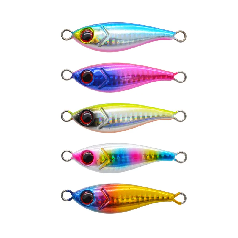 10g 15g 20g 30g 40g 60g 80g cast knife jig jigging lure slow jig sea bass mackerel tailor hairtail small jig 3D eyes