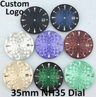 35mm Watch Dial NH35 Dial Cocktail Dial Watch Replacement Parts NH36 Diamond Dial Support Suitable For NH35/NH36 Movement