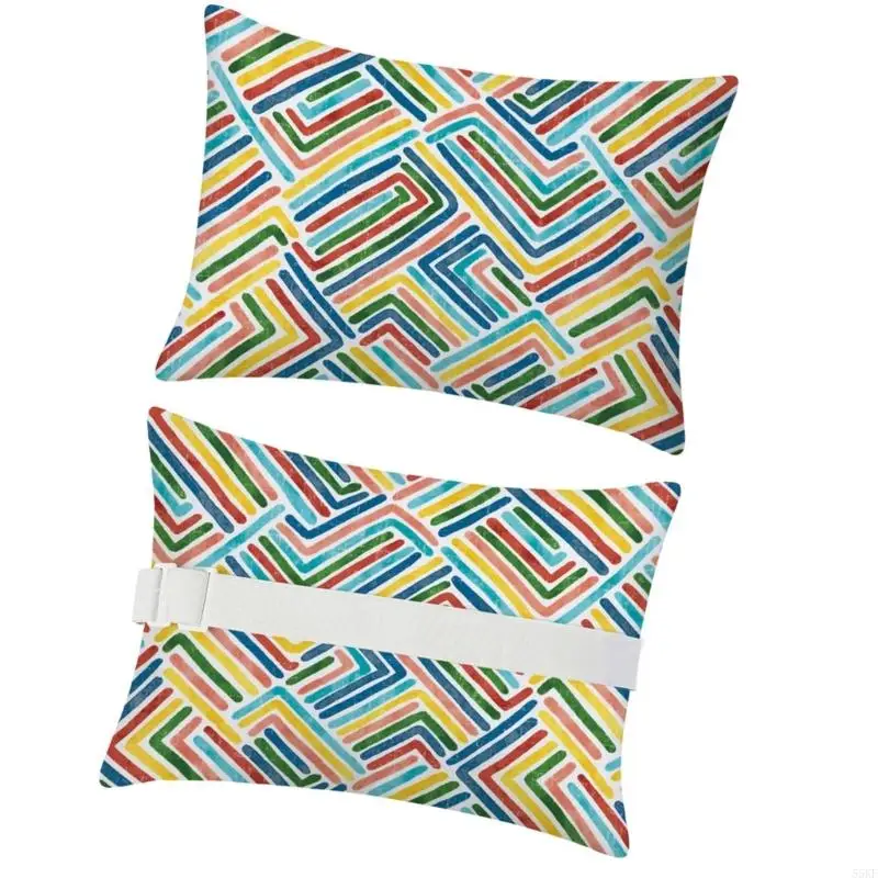 2 Waterproof Cushion For Garden Furniture Outdoor Lounge Chair Head Rest Pillow 55KF