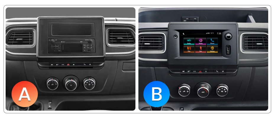 Junsun carplay android autoradio für renault master für nissan nv400 für opel movano 2 2012-2015 autos ysteme 2 din autoradio – Detail 2