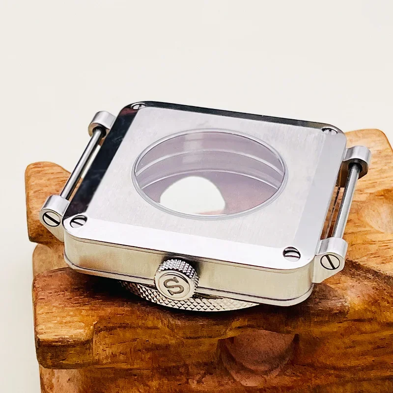 Quadratisches SKX007-Uhrengehäuse, Cockpit-Ersatzgehäuse, passend für NH35 NH36 4R 6R 7S, japanisches Uhrwerk, Saphirglas, SKX007 NH35 Tauchgehäuse