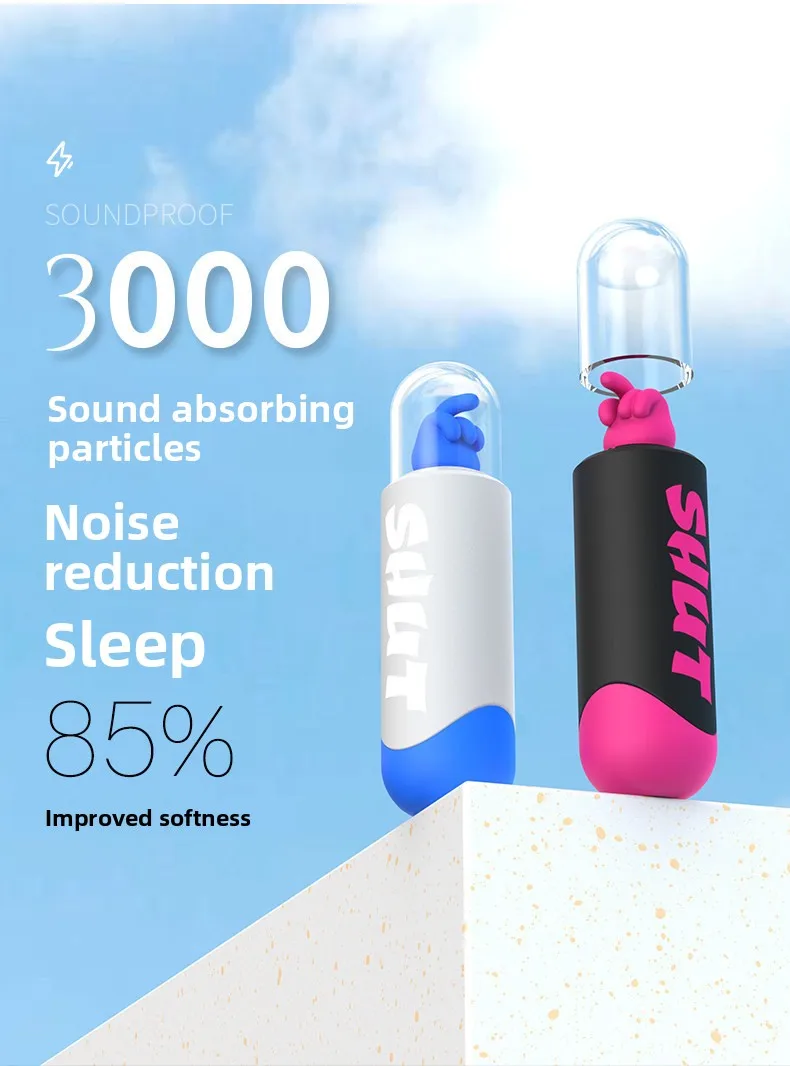 Creative Fist-Shaped Memory Foam Ear Plugs, High Noise Reduction Low Pressure Comfort Earplugs for Sleep Snore Blocking