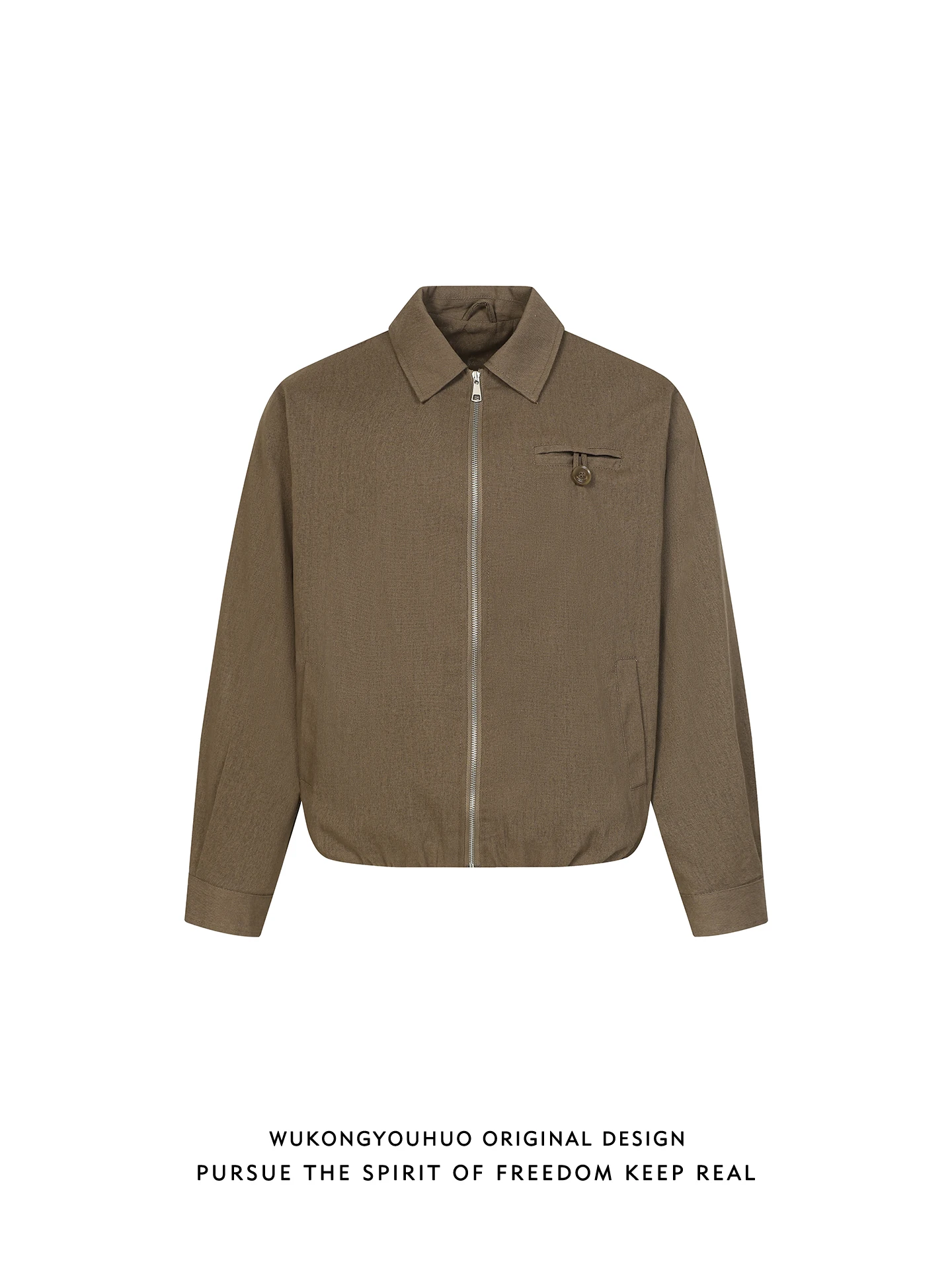 

Ретро-куртка однотонного цвета с коротким воротником, мужская свободная повседневная верхняя одежда, весенняя коллекция, молодежный тренд, свободный крой, для пар