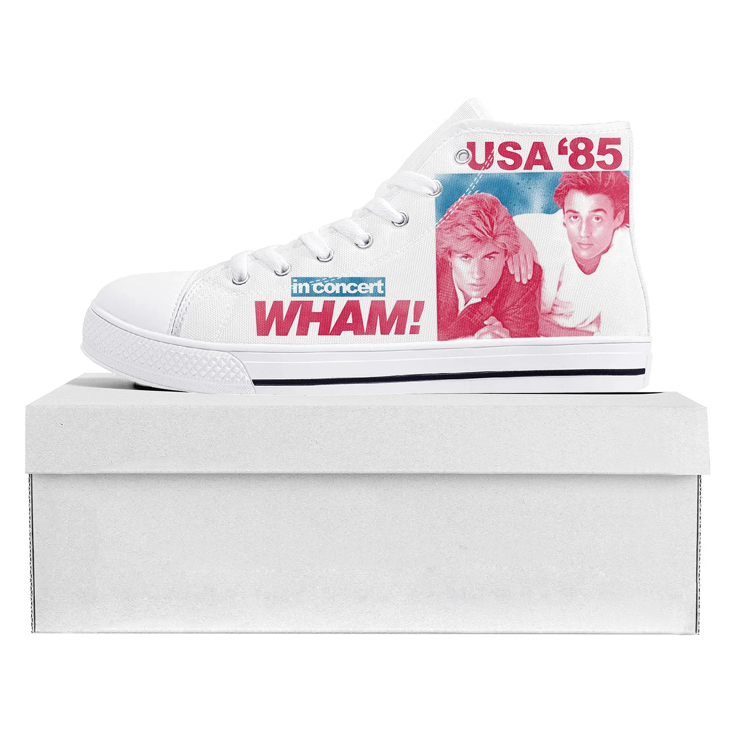 

Choose Life Wham George Michael High Top High Quality Sneakers Mens Womens Teenager Canvas Sneaker Couple Shoes Custom Shoe