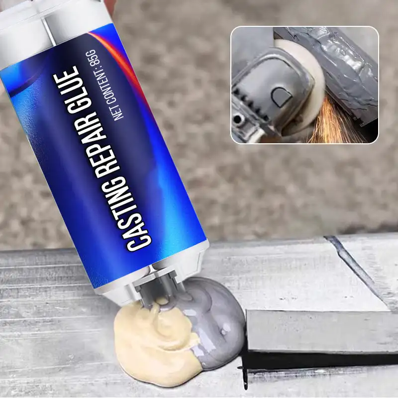 80g Casting Repair Glue High Temperature Resistant Liquid Metal Repair Glue 2 In1 Industrial AB Glue Sealant Cold Welding Glue