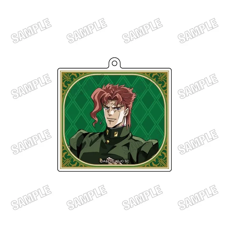 Anime JoJo's Bizarre Adventure: Stardust Crusaders Jotaro Kujo Rectangle Acrylic Pendant Keychains Bag Decorations