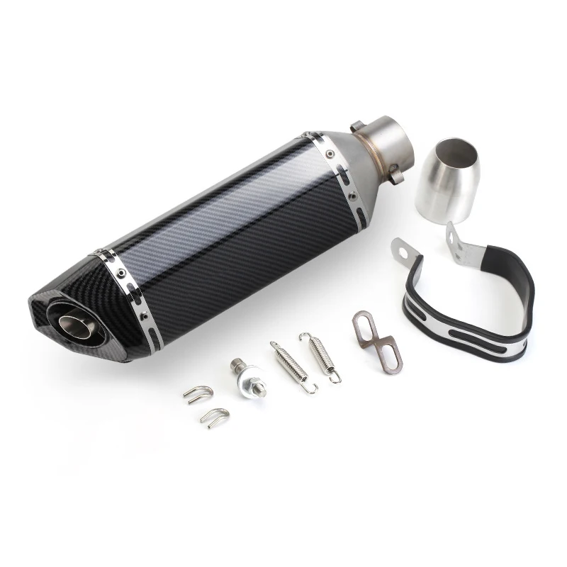 51mm Universal Motorcycle exhaust with DB killer Motorcycle Exhaust Pipe Muffler for z900 R3 R25 MT07 MT09 R1 Z400 Z650 Z800 R6