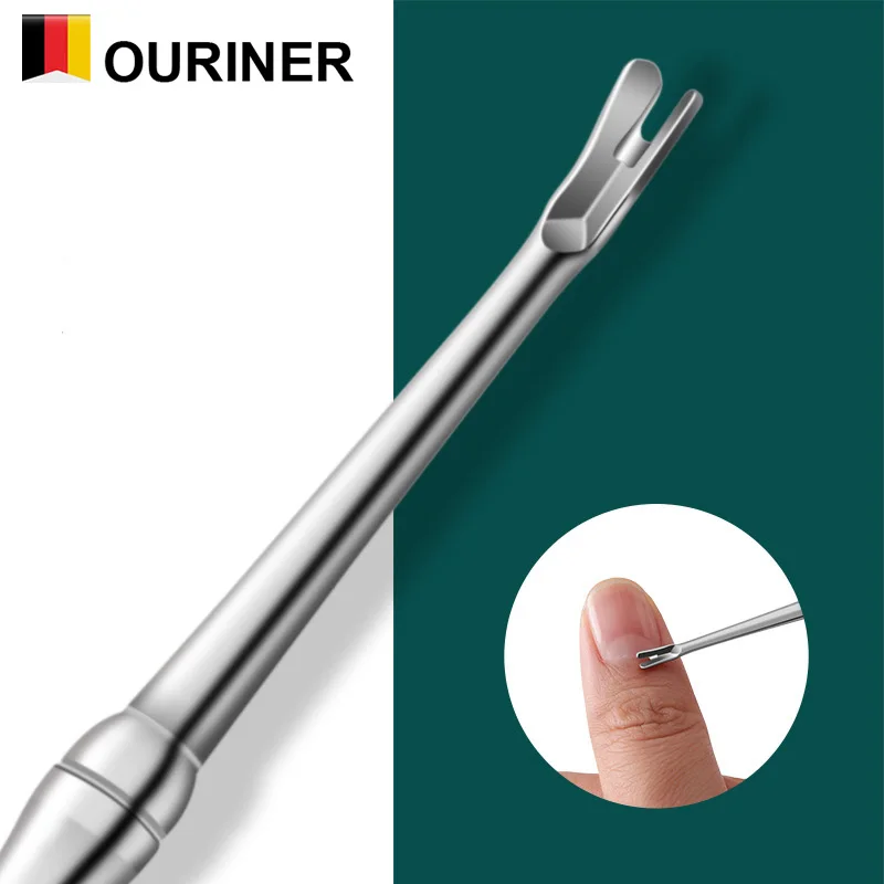 คุณภาพสูง Cuticle Remover Dead Skin Pusher เกรดผ่าตัดสแตนเลสสตีลเล็บเล็บเครื่องมือ Scraper ทําความสะอาดเล็บ Trimmer