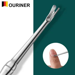 CuemployRemover-Générateur de Poussoirs de Peau en Acier Inoxydable, Outil de Manucure, Grattoir, Nettoyeur d'Ongles, Coupe-Ongles, Haute Qualité