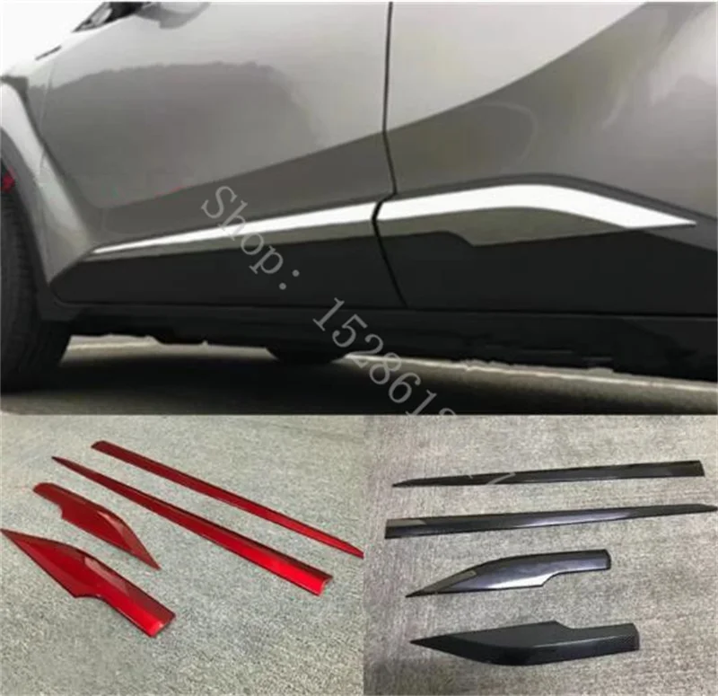 for Toyota C-HR CHR 2017 2018 2019~2023 car accessories Stainless Steel car body side moldings side door decoration Styling