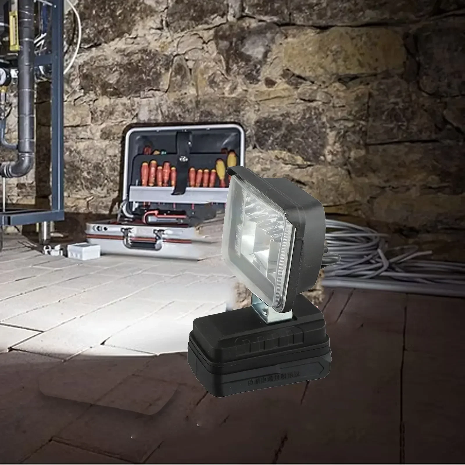 Cordless Rotatable LED Work Light Designed to Accommodate For bosch 18V Batteries Enhances Visibility at Jobsites