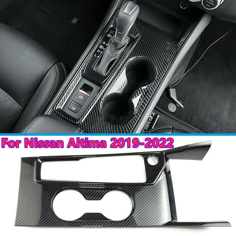 For 2019-2022 Nissan Altima Carbon Fiber Dashboard Gear Shift Panel Cover Trim