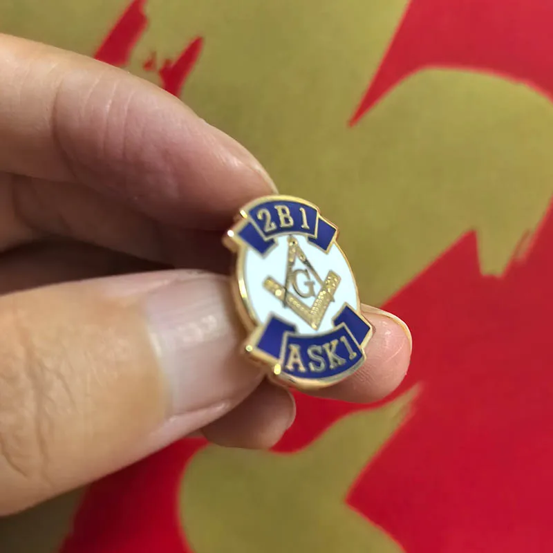 

1 шт. 20 мм синий ложа масонский значок масонские булавки брошь масонская фабрика на заказ 2B1 ASK1 булавка на лацкан твердая эмаль ремесла сувенир